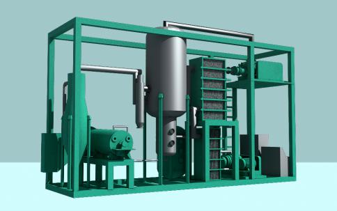 Submerged heat of combustion recycling industrial sewage treatment system